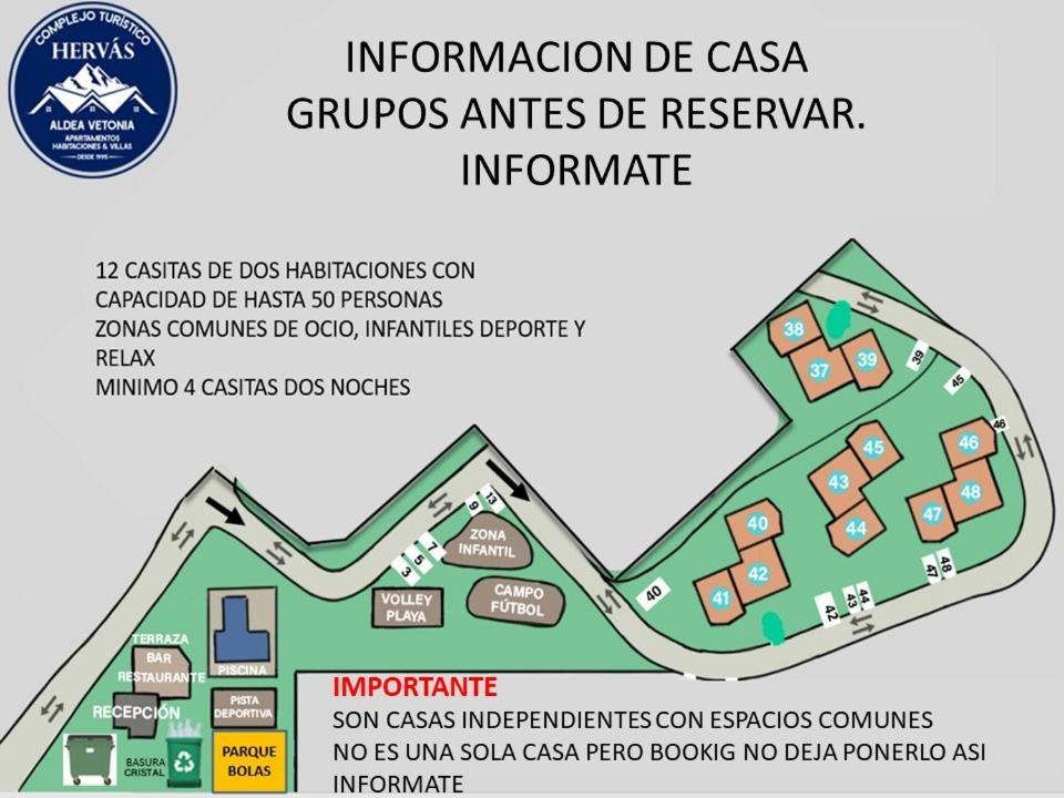 Complejo Aldea Vetonia Check Out Hasta Las 20H Parque De Mascotas Zonas Infantiles Ideal Grupos Parejas Familias Informate Apertura Piscina 1 De Mayo Hervás Zewnętrze zdjęcie